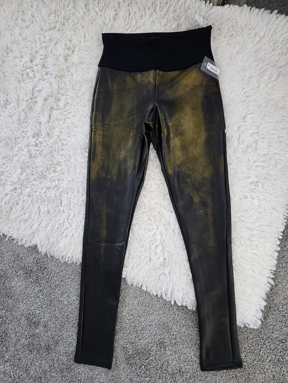 Red Hot by SPANX all over faux leather legging. Medium. New.